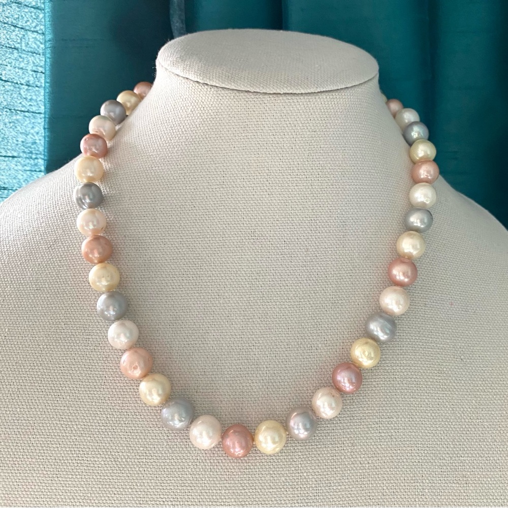 ⭐️HP⭐️ NH 925 Sterling Silver Multicolored Freshwater Pearl Necklace
